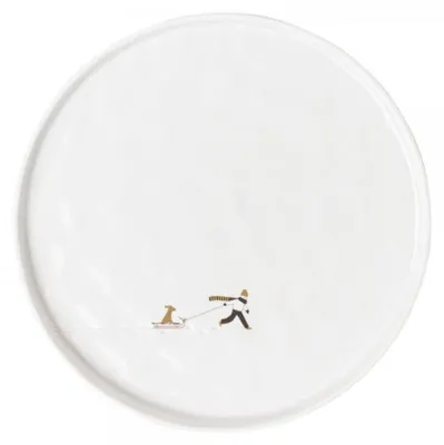 Image de Räder Schneetag Teller Hundeschlitten D.22cm, H.1,2cm