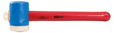 Produktbild von KS Tools 117.1131, Rückschlagfreier Hammer, Kunststoff, Blau, Rot, 30 cm, 325 g, 5,5 cm