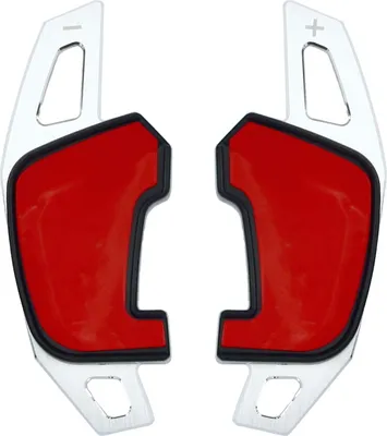 Produktbild von Schaltwippen für VW Golf 7 GTI GTD GTE R TCR Clubsport, Scirocco, Polo 5 6 GTI, Arteon, Passat B8, T-Roc, Tiguan, Touran DSG Alu Silber Typ-B