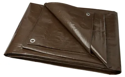 Image de Bâche Garronda – 2 x 4 m, 200 g/m² – Bâche imperméable, avec œillets – Résistante aux UV, indéchirable, anti-moisissure – Bâche en tissu PE pour meubles de jardin, voiture, bois – GD-0162, marron
