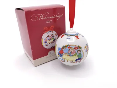 Produktbild von Hutschenreuther Porzellan Weihnachtskugel Kugel 2012 mit Originalverpackung