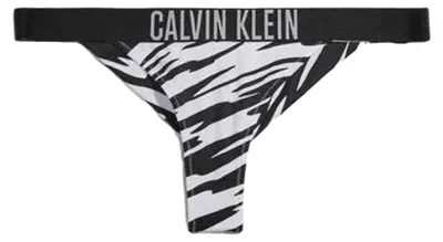 Produktbild von Calvin Klein - Bikinihöschen für Damen, Tiefschnitt NA502 (L) (Schwarz/Weiß)