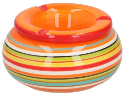 Produktbild von Storm Aschenbecher - orange Farbkombination - D13 cm - Keramik