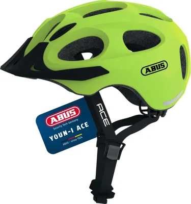 Immagine prodotto di ABUS Youn-I ACE city helmet - con luce posteriore a LED integrata - casco da bici per uso quotidiano - per uomo e donna - giallo lucido, taglia S (48-54 cm?)