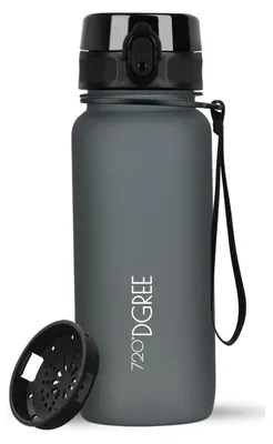 Produktbild von 720°DGREE Trinkflasche uberBottle softTouch mit Sieb midnight black 0,5l