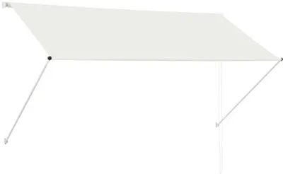 Obrázek produktu pro Ručně vyrobená sluneční plachta – 250 × 150 cm – krémová – odolná proti UV záření a vodě – skládací slunečník na balkon, terasu a do zahrady