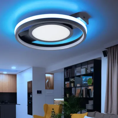 Produktbild von LED Deckenleuchte, RGB-Farbwechsel, Fernbedienung, D 40 cm