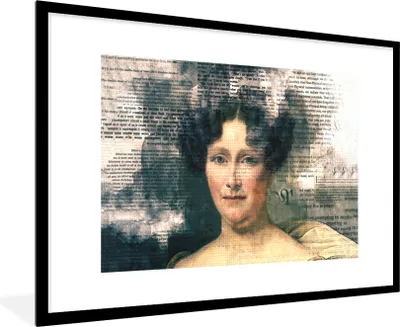 Produktbild von MuchoWow® Gerahmtes Poster Johanna Henriëtte Engelen - Dubois Drahonet - Zeitungsartikel 90x60 cm - Poster mit Schwarzem Bilderrahmen Wandposter Rahmen Foto Bilder - Wanddekoration - Fotos