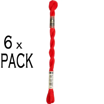 Produktbild von 6x DMC Perlgarn Stärke 8, 25 m, 115AR/8-666, VPE