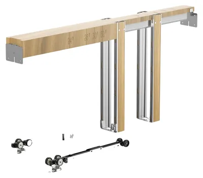 Zdjęcie produktu dla Zestaw Ościeżnic Do Drzwi Przesuwnych Vevor 610-762Mm Cichy Domyk Stal