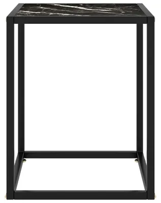 Obrázek produktu pro vidaXL Konferenční stolek černý s černým sklem v mramorové optice 40x40x50
