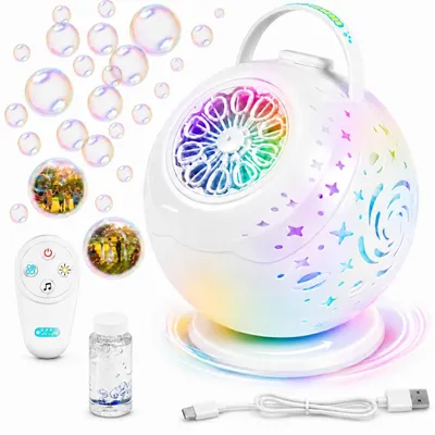 Image de Machine à bulles rechargeable pour enfants, avec télécommande, en forme de globe