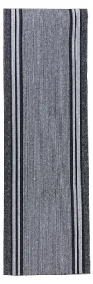 Läufer 67x250 cm, rutschfest, grau, waschbar, Polyamid