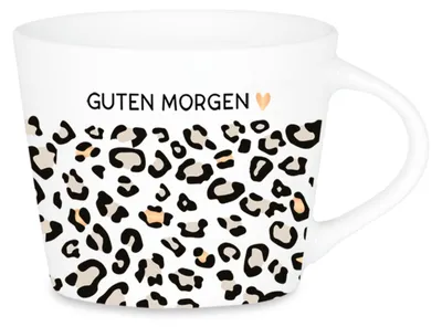 Produktbild von Espresso-Tasse Schreibkram Manufaktur Guten Morgen Leopard