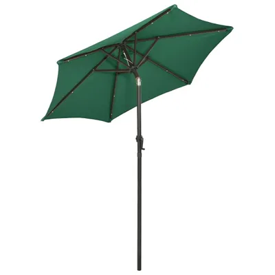 Produktbild von vidaXL Sonnenschirm mit LED-Beleuchtung Grün 200x211 cm Alu