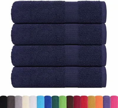 Immagine prodotto di vidaXL Asciugamani FROGN, 4 pezzi, blu navy, 50x100 cm, 360 g/m²