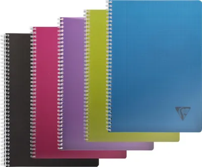 Produktbild von Clairefontaine 10x Spiralheft A4 50 Blatt 90g liniert Linicolor sortiert 329115C