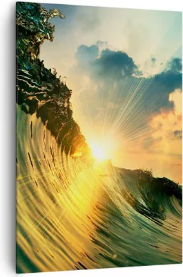Produktbild von Bild auf Leinwand - Leinwandbild - Einteilig - Meer Welle Wasser - 70x100cm - Wand Bild - Wanddeko - Wandbilder - Leinwanddruck - Wanddekoration - Leinwand bilder - Wandbild - PA70x100-3943