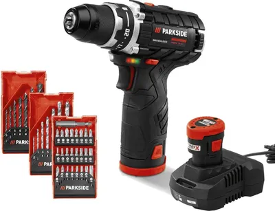 Produktbild von PARKSIDE PERFORMANCE 12V Akku-Bohrschrauber Set  mit 2 Akkus und Ladegerät