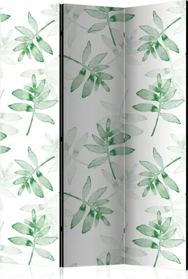 Produktbild von 3-teiliger Doppelseitiger Vlies Paravent - Watercolour Branches 135x172 cm Blätter b-B-0319-z-b