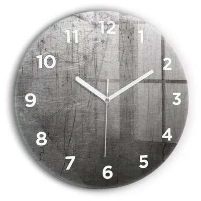 Produktbild von Wallfluent Wanduhr – Stilles Quarzuhrwerk - Uhr Dekoration Wohnzimmer Schlafzimmer Küche - Zifferblatt - weiße Zeiger - 30 cm - Metallwand