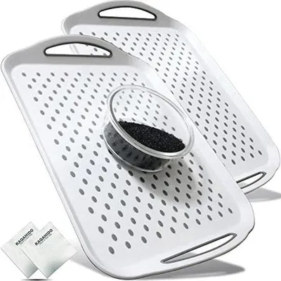 Produktbild von Famanu Servierplatten Antirutsch mit Handgriffen - Set von 2