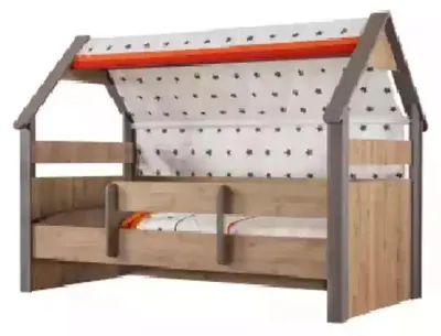 Produktbild von Kinderbett Bett Bettrahmen Kinderzimmer Holz Braun Betten Kindermöbel