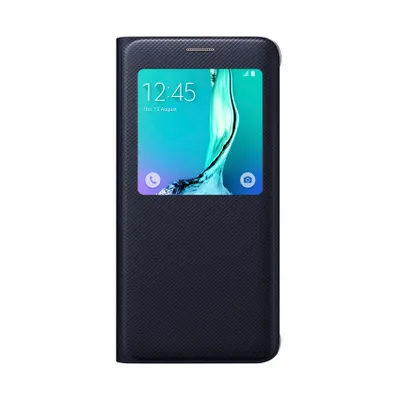 Image de Samsung S-View Cover EF-CG928 pour Galaxy S6 Edge Plus, bleu-noir