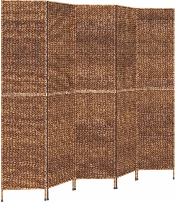 Zdjęcie produktu dla Parawan Pokojowy 5-Panelowy, Brązowy, 205X180 Cm, Hiacynt Wodny Lumarko!