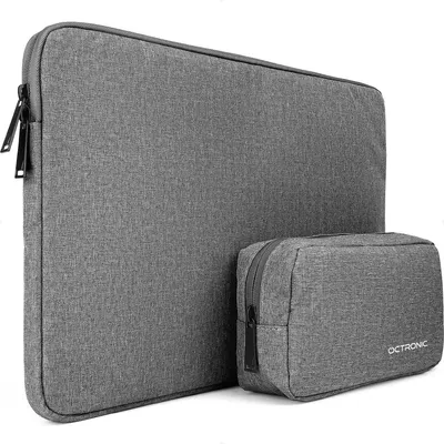 Produktbild von Laptophülle 15,6 Zoll - Laptop Sleeve geeignet für MacBook Pro 16 Zoll - Tablet Hülle - mit Kabelorganizer-Etui - Dunkelgrau