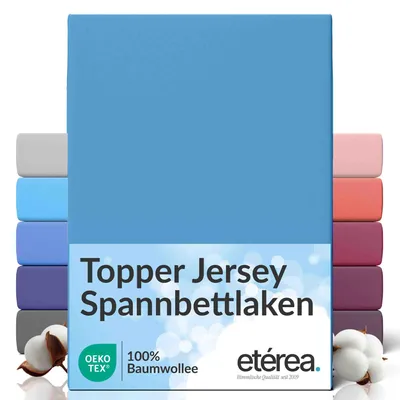 Produktbild von etérea Jersey Spannbettlaken Baumwolle 180x200 - 200x200 cm