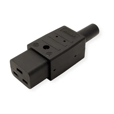 Image de BACHMANN Connecteur pour appareils froids IEC320 C19 16A/250VAC, raccordement à vis, noir