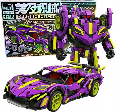 Obrázek produktu pro Stavebnice 2 v 1: sportovní auto a robotický transformátor