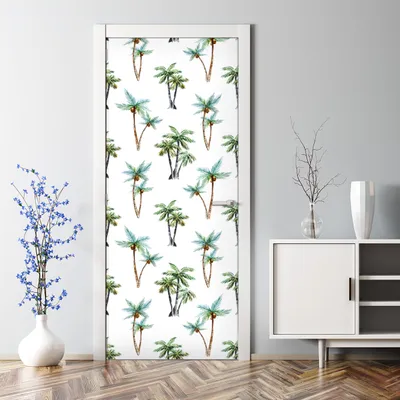 Produktbild von Dekorative Abnehmbarer Wandsticker Türtapete selbstklebend Klebefolie Seltsame Tiere 70 x 200 cm