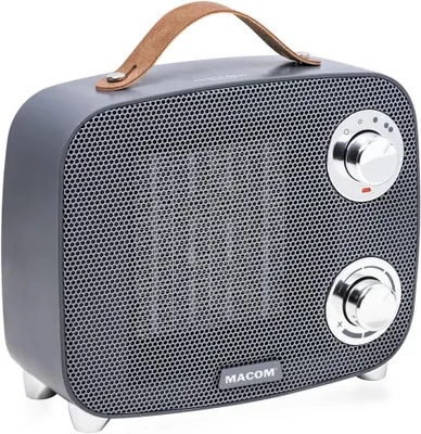 Productafbeelding van Compacte keramische ventilatorkachel, 1500 W, kamerthermostaat, temperatuurschakelaar, kantelbeveiliging, ruimtebesparend ontwerp