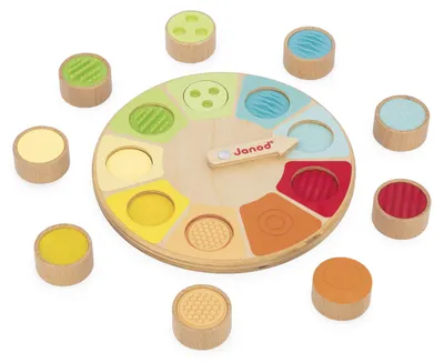 Produktbild von Janod sensorisches Spielzeug - Memo-Rad für Kinder