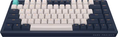Obrázok produktu pre Dark Project KD83A Ivory/Navy RGB 75% mechanick hern klvesnica  G3MS Sapphire Switches, PBT