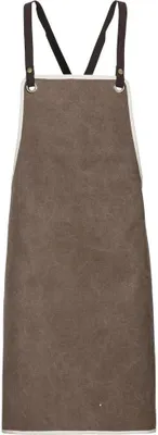 Produktbild von Latz-Schürze, Canvas mit Paspel, B 70 x L 80 cm : 100% Baumwolle  500 g/m² : toffee