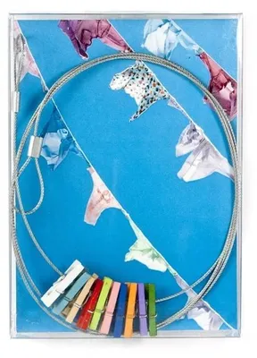 Magnetischer Fotodraht, 150 cm, mit 10 bunten Heringen
