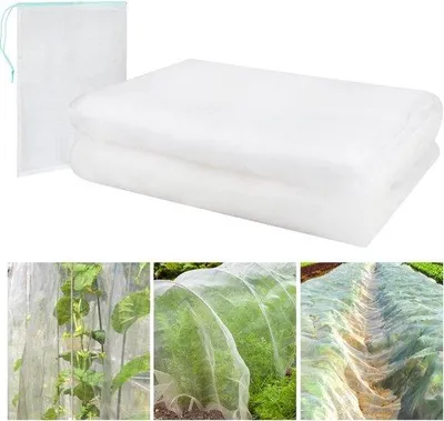 Produktbild von Famanu Gartennetz feinmaschig für Pflanzen- und Obstschutz - 25 x 10 m - mit Gartennetzbeutel 45 x 30 cm