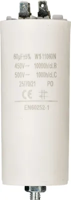 Produktbild von Fixapart W1-11060N, Fixed capacitor, Zylindrische, Weiß, 60000 nF, 5%, 450 V