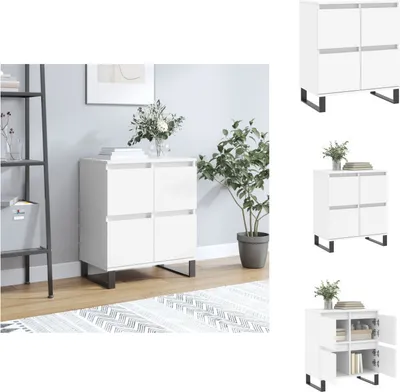 Zdjęcie produktu dla vidaXL Kredens biały 60x35x70 cm materiał drewnopochodny - Kredensy