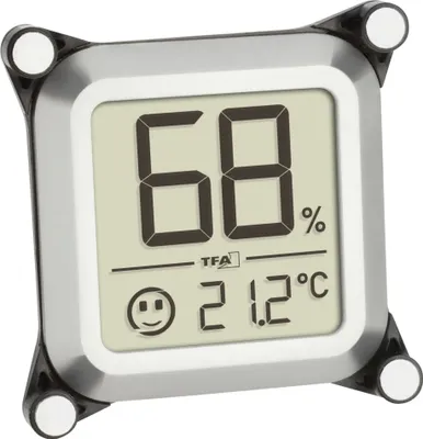 Obrázok produktu pre TFA Dostmann Humidors Thermo/Hygrometer Silver (30.5056.54)