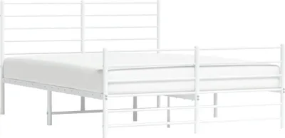 Immagine prodotto di Giroletto con Testiera e Pediera Metallo Bianco 120x200 cm