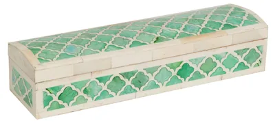 Aufbewahrungsbox Holz/Knochen, 30 x 8 x 7 cm, braun