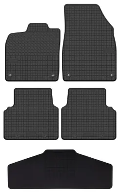 Productafbeelding van Rubberen automatten + tunnelmat voor Volkswagen ID.3 vanaf 2019 (hatchback) – 5-delig, zwart, op maat – Wielganizator SolidTread