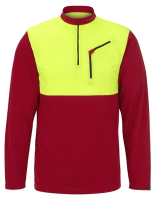 Produktbild von PFANNER Funktionsshirt Zipp Neck Langarm rot neongelb, Größe L