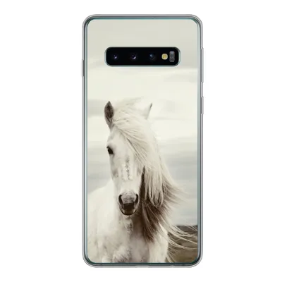 Produktbild von MuchoWow® Handyhülle Schutzhülle Hülle für Samsung Galaxy S10 Pferd - Strand - Mähne Silikon Softcase Handy Hülle - Handytasche