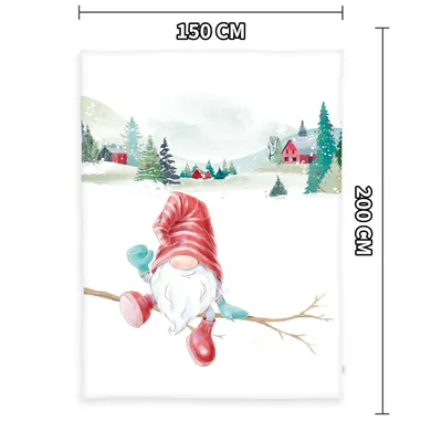 Produktbild von Wichtel Wellsoft Flauschdecke 150x200 cm Kuscheldecke Zwerg Weihnachten