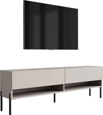 Produktbild von TV-Lowboard 170 cm Kaschmir, gerade schwarze Beine, 170 × 32 × 52 cm